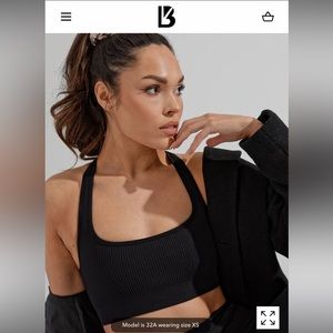 BuffBunny onyx black sculpt seamless sports bra size Medium